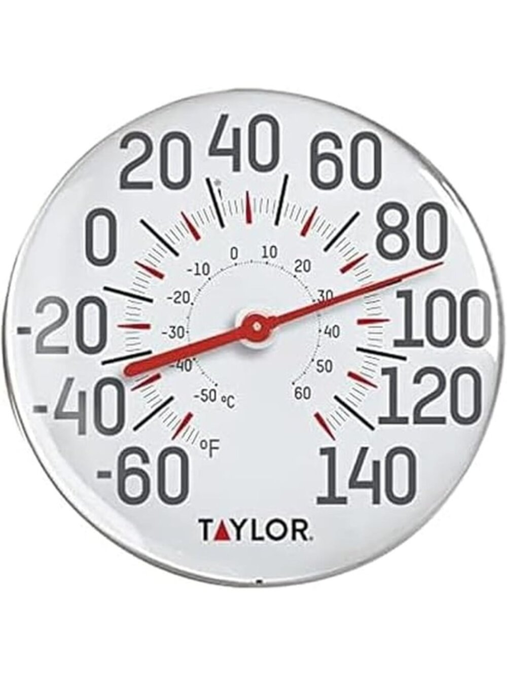 12-Inch Wireless Metal Wall Thermometer for Indoor/Outdoor Use - Easy Read